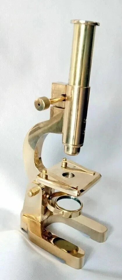 Antique Vintage Solid Brass Microscope Student Microscope 7 Inches Gift Item