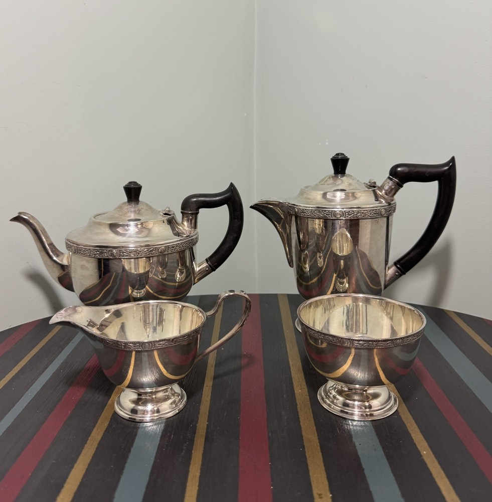 SILVER PLATED A1 ALPHA VINERS 4 PIECE TEA SET MADE IN SHEFFIELD ENGLAND