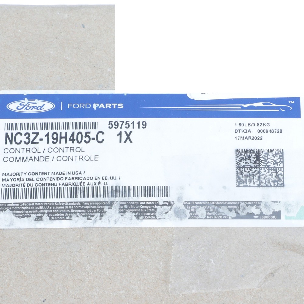 Genuine Ford Control Assembly Audio Visual Uni NC3Z-19H405-C