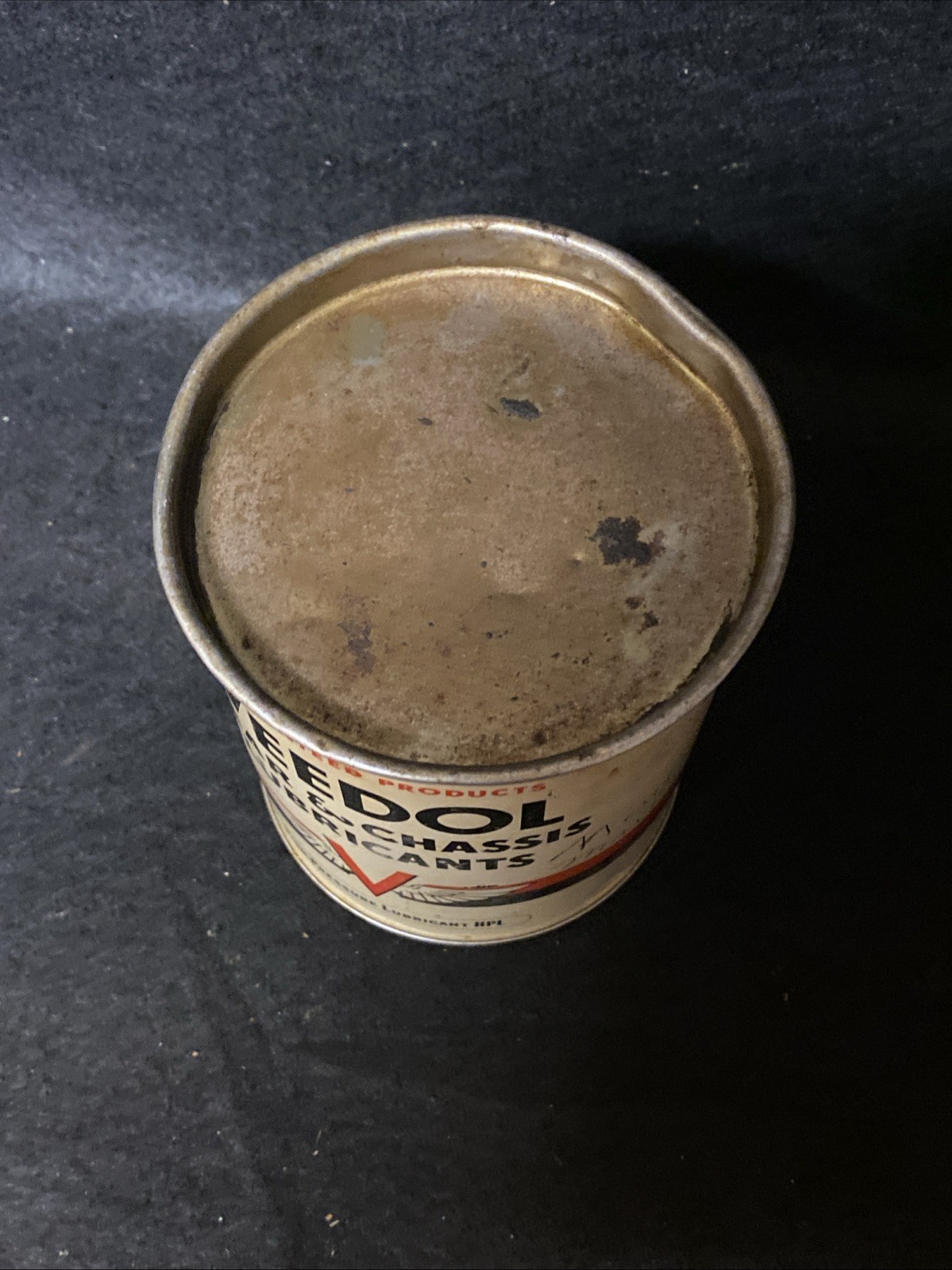 VINTAGE FULL NOS 1940's VEEDOL GEAR & CHASSIS LUBRICANTS 1-LB FLYING A CAN!