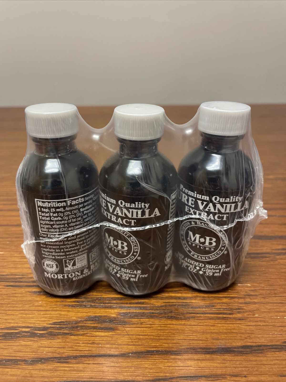 Morton & Bassett Spices Pure Vanilla Extract, 3 BOTTLES- 2 Fl Oz each exp. 09/27