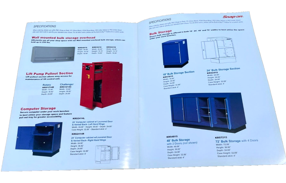 Snap-On Build-A-Bay, Custom Storage Solutions, Catalog