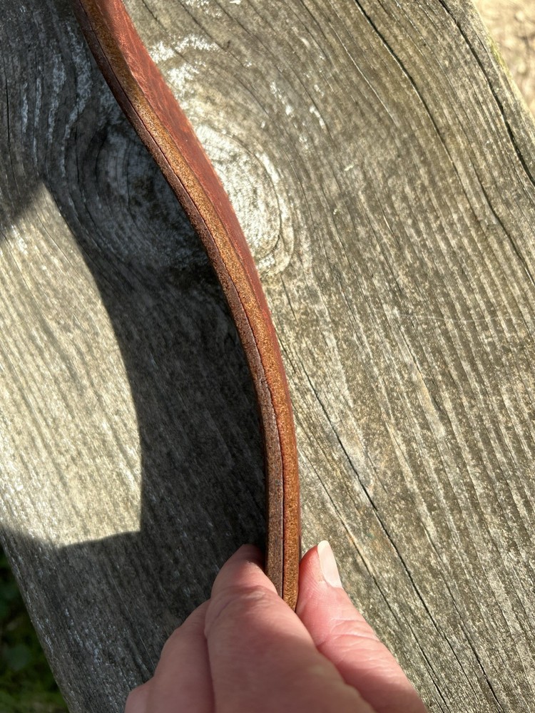 Leather Western Back Cinch With Rollers