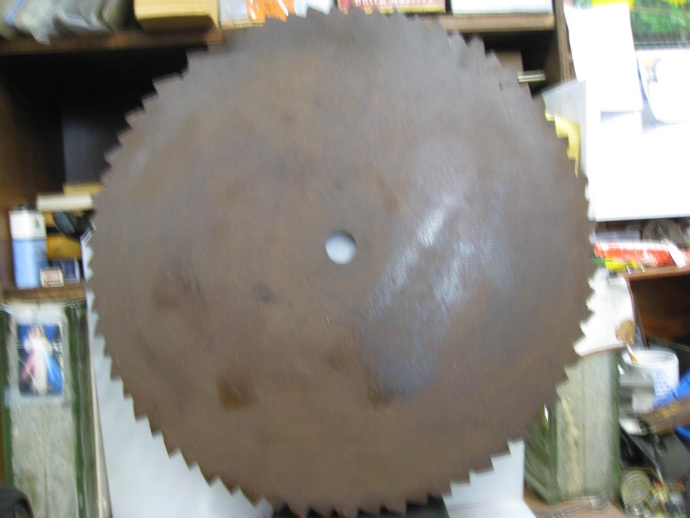 Large Sawmill Buzz Saw Blade 24" Diameter Solid Sawblade LUMBER