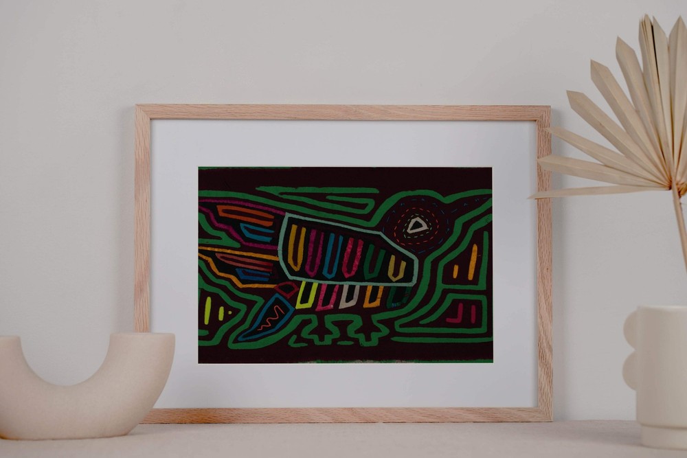 Classic Green And Maroon Jungle Bird Mola