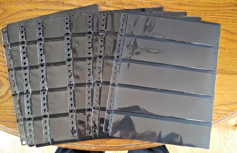 Sheets for Stamp Album Binder,  8 Sheets, 5, 6, 7, 8, Rows for Stamp Collectors