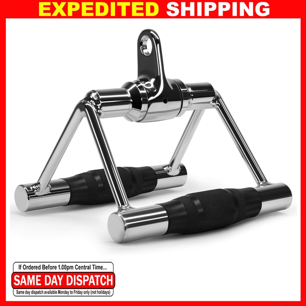 Home Gym Cable Attachment Exercise Machine Tricep Row V Pull Bar D Handle Rotate