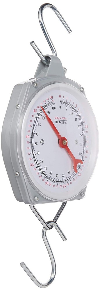 Pit Bull 1 X 110 lb. Hanging Spring Kitchen Dial Scale, Silver