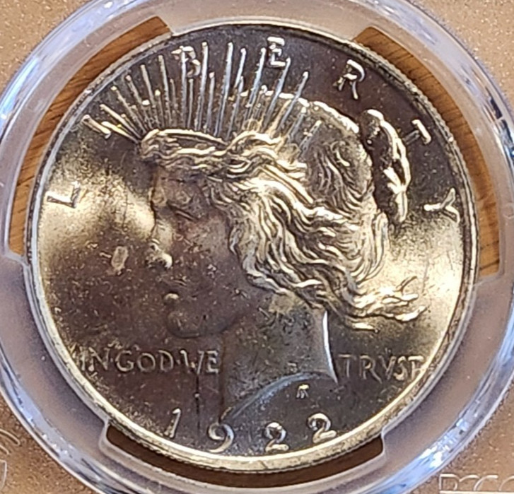 1922 P PCGS MS64 PEACE 90% SILVER #3