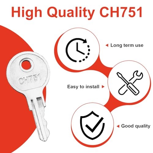 6 Pcs CH751 Key, Universal CH751 Replacement Keys, RV Keys for RV Campers