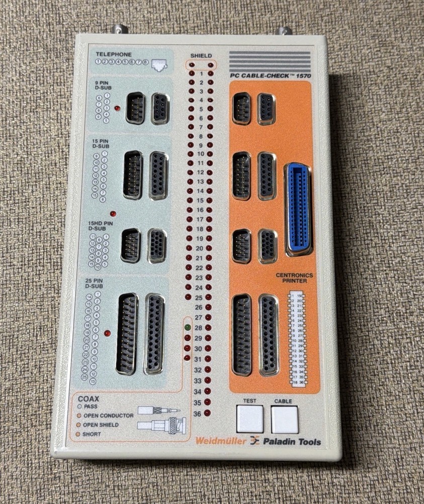 Weidmuller Paladin Tools Universal PC Cable Check 1570 Needs Battery