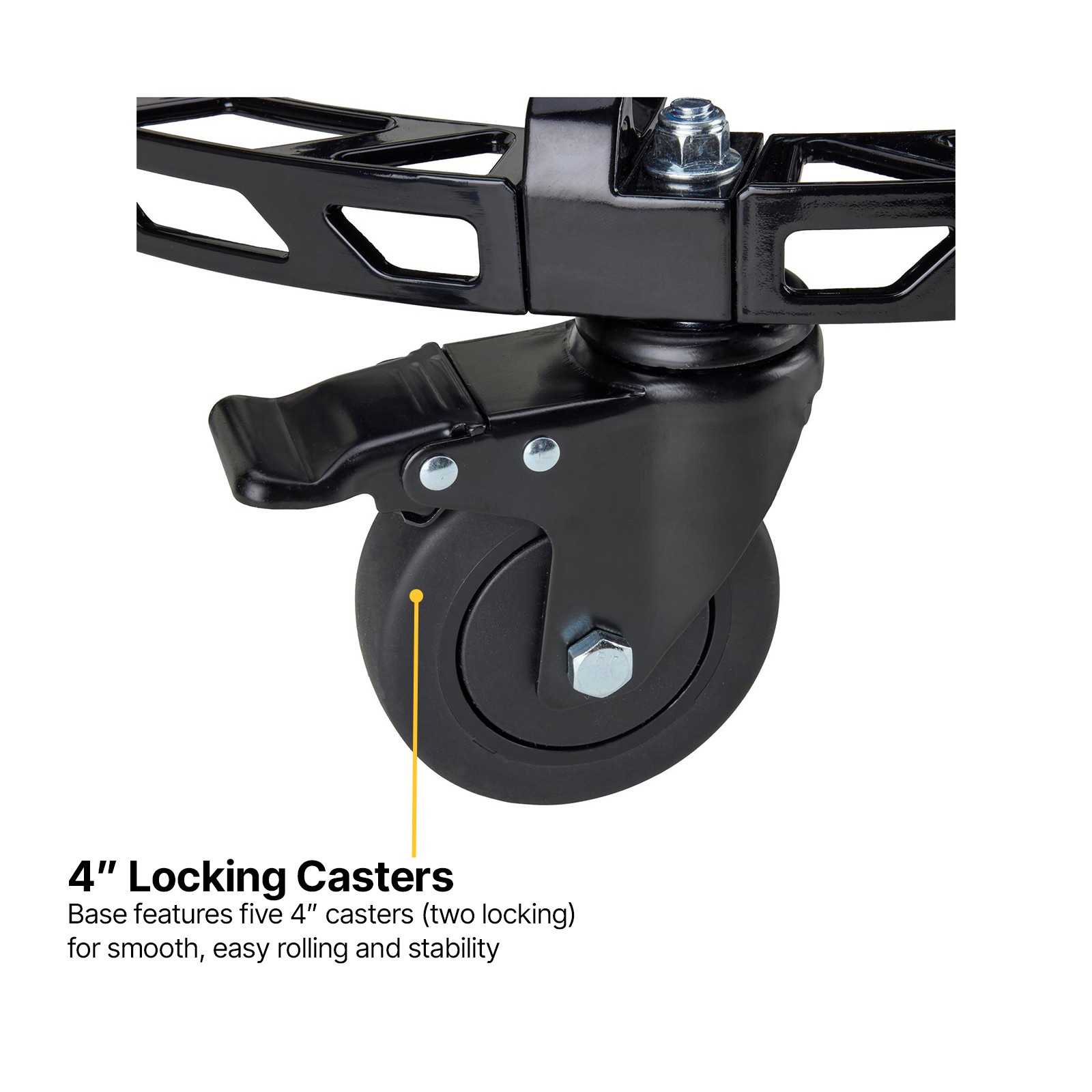 Black Flag™ Adjustable Height Rolling Shop Stool