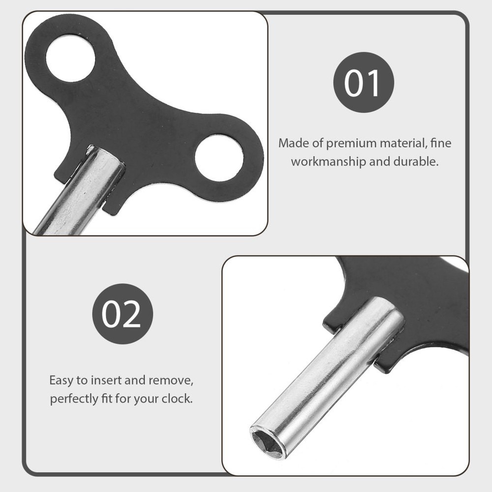 2 Pcs Clock Keys Practical Convenient Winders Wear Resistant Winding Tools