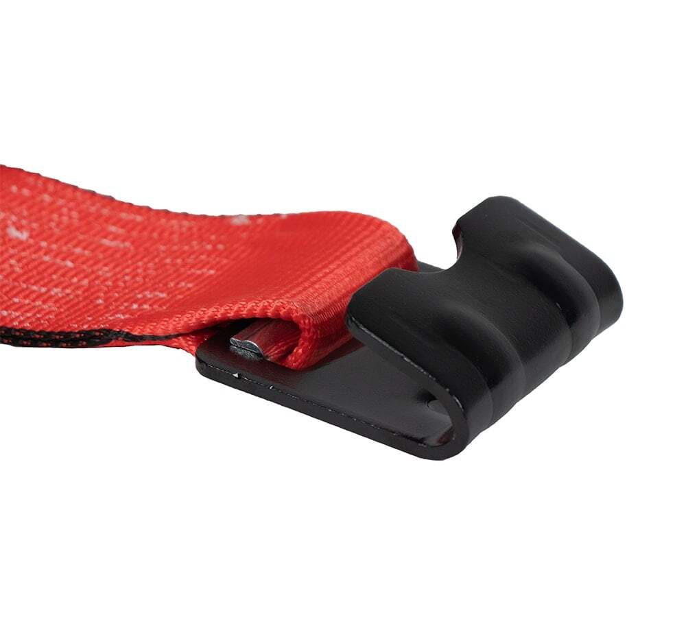 (10 Pack) 4"x30' Winch Straps Red w/flat hook, WLL 5400 Flatbed Tie Down Strap