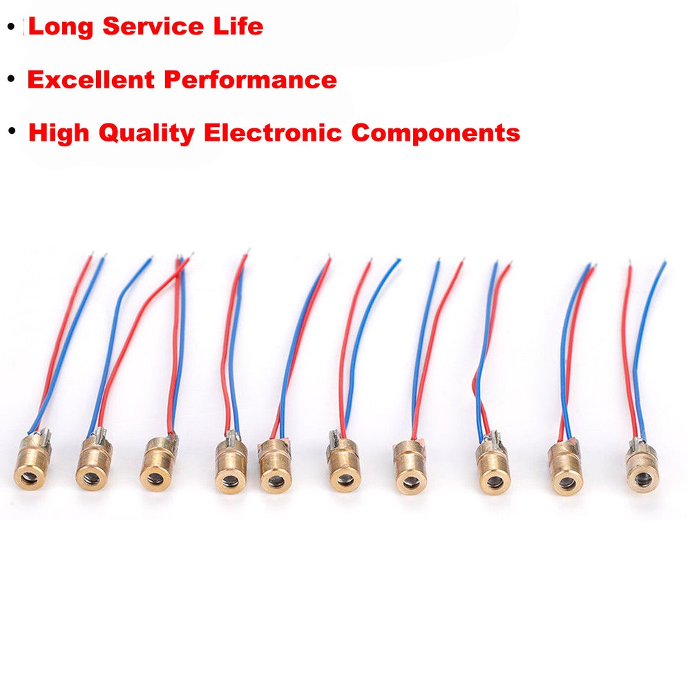 650nm 6mm 5mW 5Volt Mini Laser Dot Diode Module Copper Heads Kit