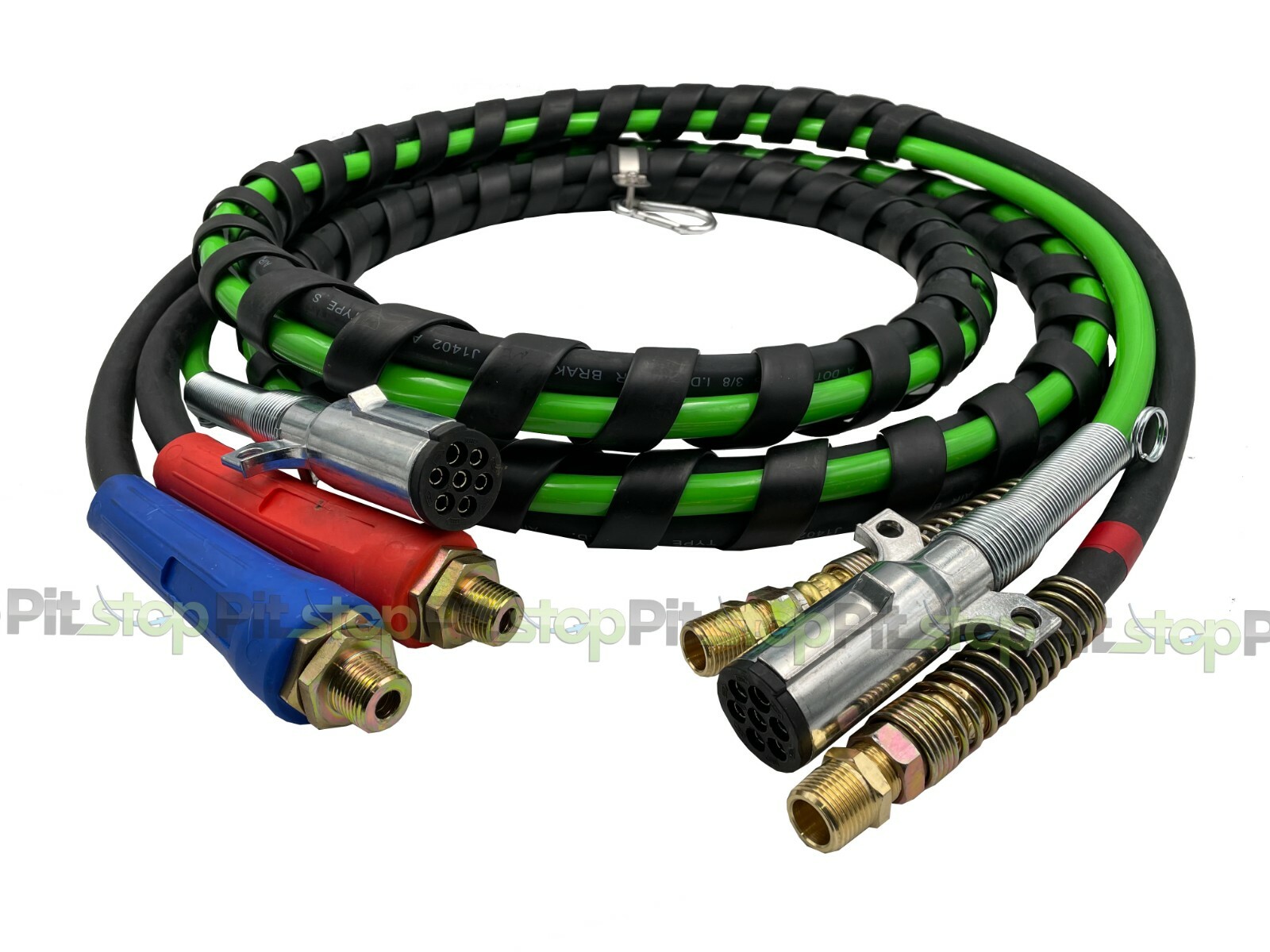 15ft 3 in 1 ABS & Power Air Line Hose Wrap 7 Way Electrical Cable Handle Trailer