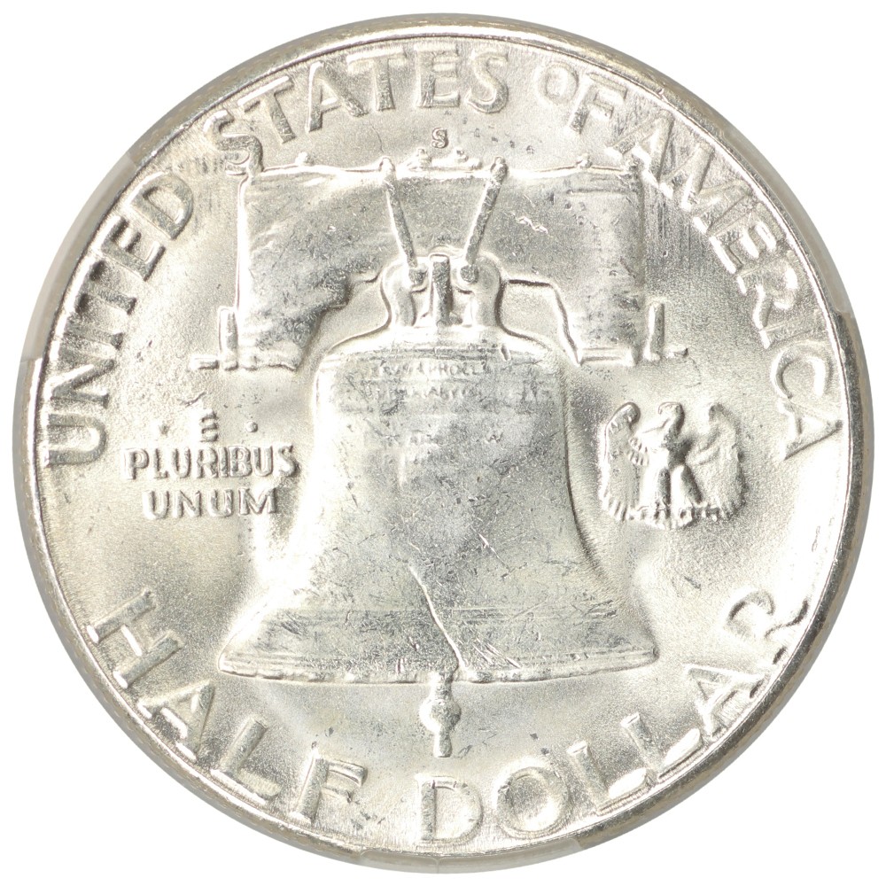 1952-S 50C CACG MS63 - Franklin Half Dollar