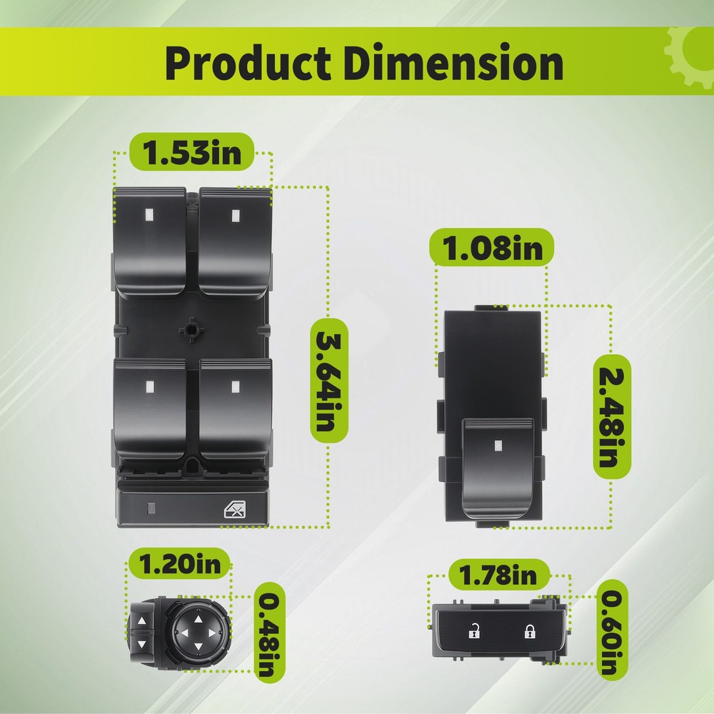 Full Set Power Window Control Switch For Chevy Silverado GMC Sierra 2009-2014