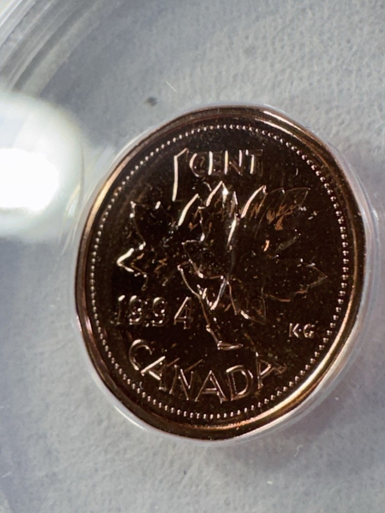 1994 Canada 1 Cent Proof Like Graded MS 68 RD by ANACS