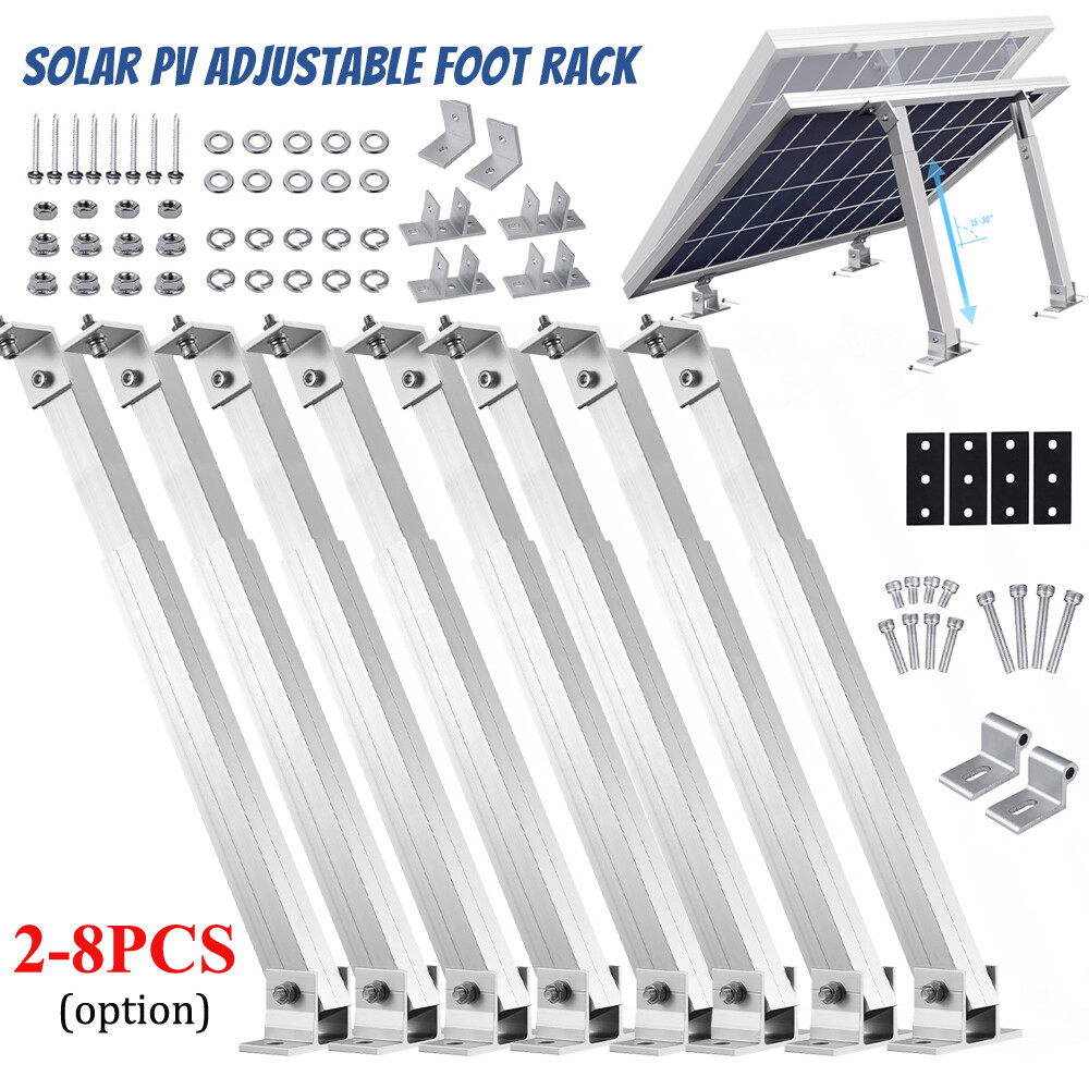 1-4Pair Solar Panel Mounting Brackets Adjustable Angle Roof Tilt Mount Bracket