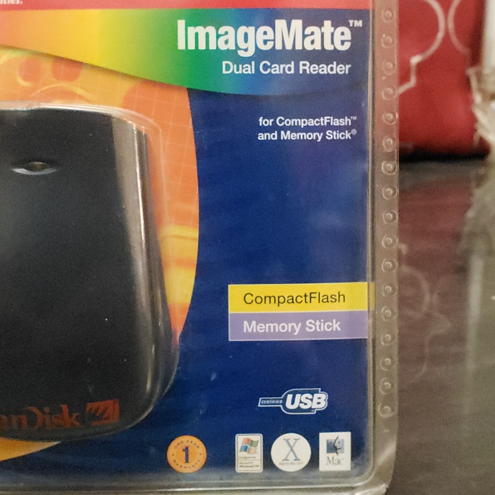 SanDisk Image Mate Dual Card Reader for Compact Flash Memory Stick Mac/Windows