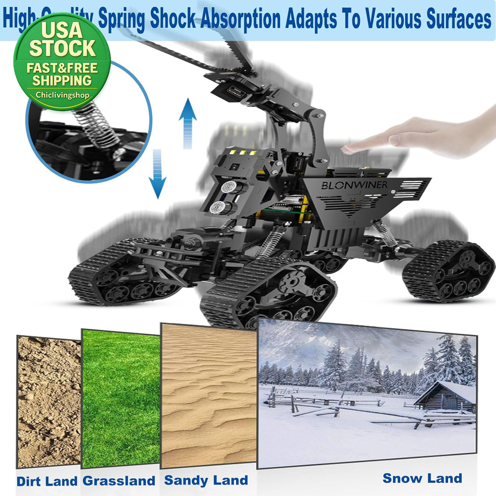 Robot Car Kit for Raspberry Pi Smart Robotics Arm STEM Programming Tank Kit