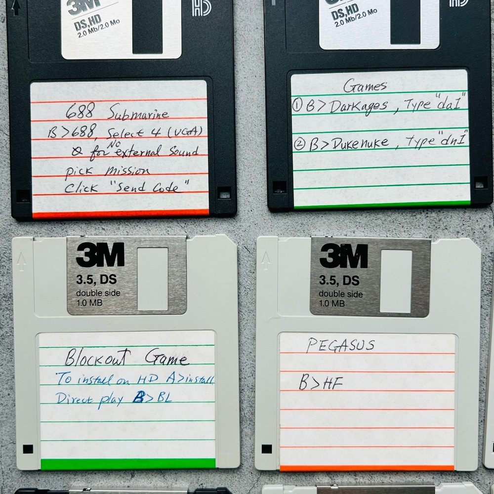 Floppy Disk 3M DS DD Diskettes Macintosh and IBM Compatible Computer Disc Set