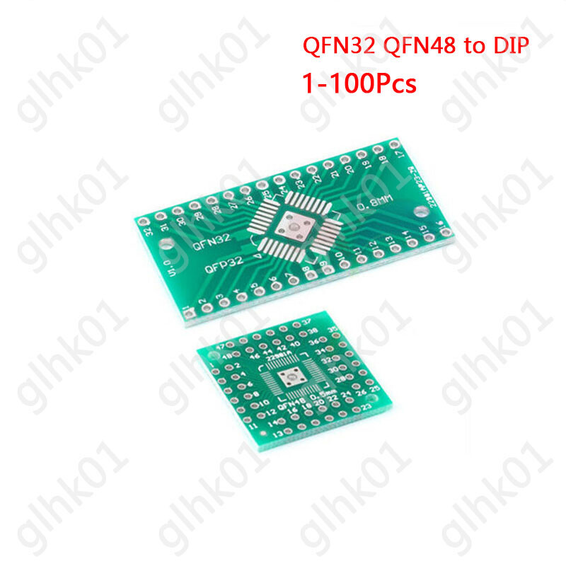 QFN32 44 48 to DIP Adapter PCB Board Converter QFN QFP PQFP LQFP HTQFP SMD