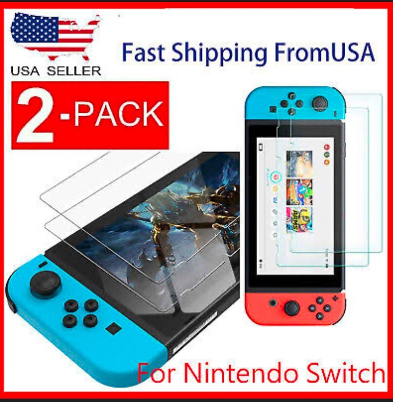 Nintendo Switch Screen Protector glass 6.2 inch screen 2 for 1