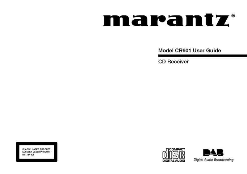Marantz CR601 CD Receiver Owners Manual