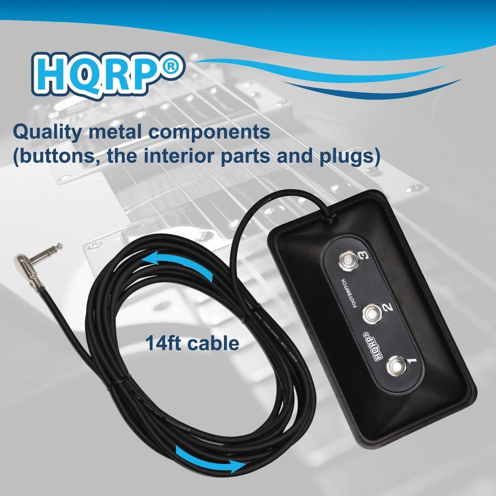 HQRP 3-Button Guitar Amp Footswitch for DigiTech FS3X Replacement