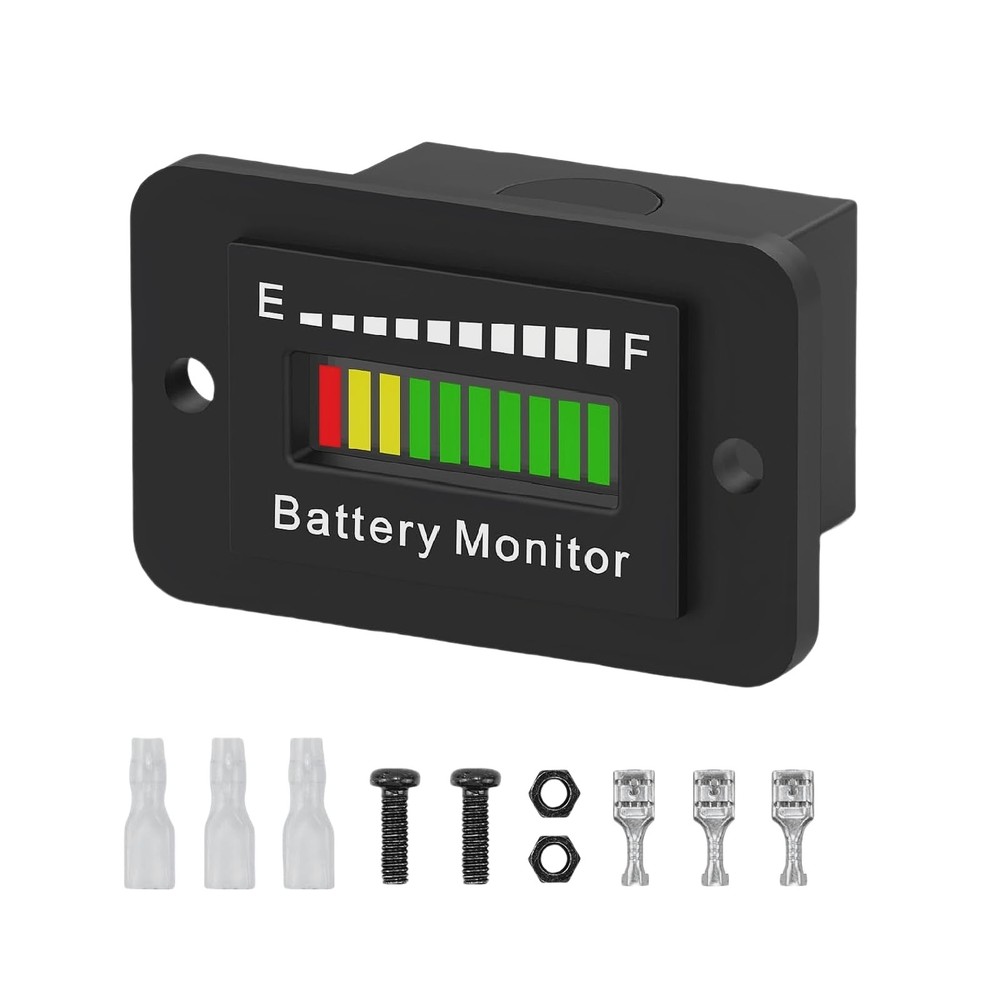 LED Battery Level Indicator, Universal Golf Cart Meter Support BM210