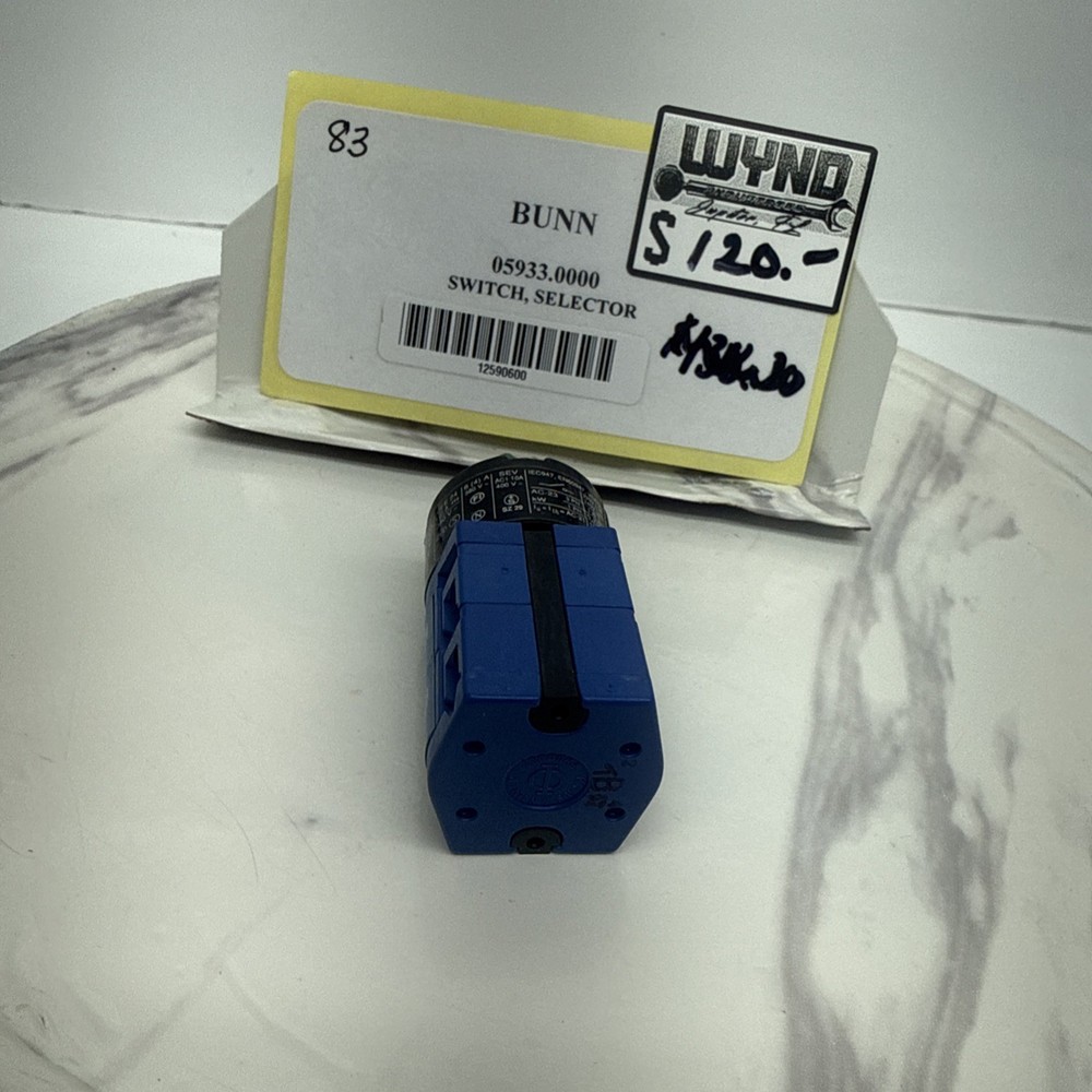 (NEW) Bunn Selector Switch Part# 05933.0000