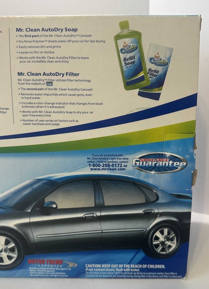 Mr Clean Auto Dry Car Wash System, Device Soap Filter Kit Bundle New Open Box