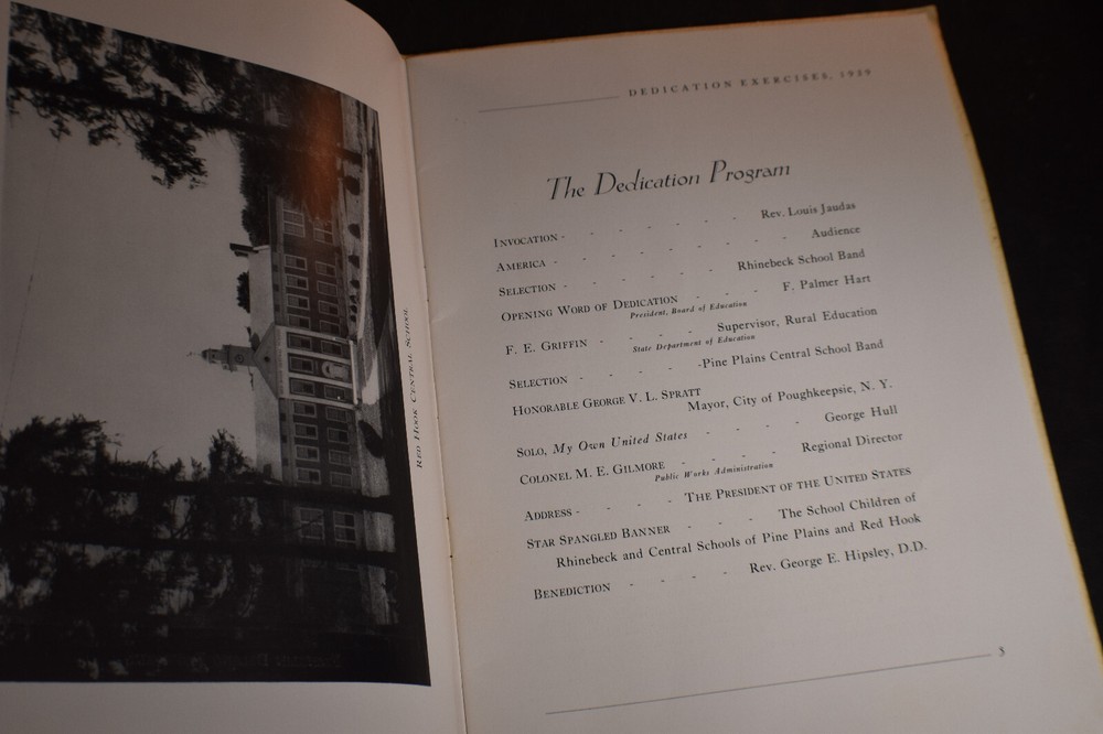 1939 Red Hook School District Dedication Exercises Booklet
