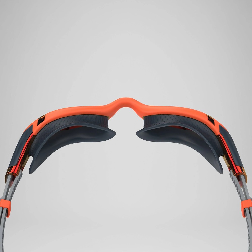 Speedo Biofuse 2.0 Mirrored Goggles, Orange/Grey