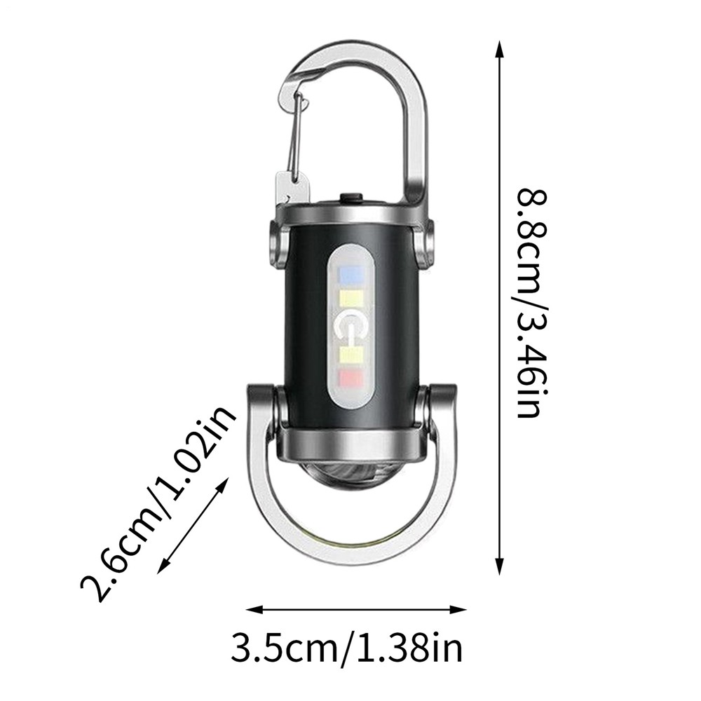 3-PACK Super Bright LED Mini Flashlight USB Rechargeable Pocket Keychain Torch n