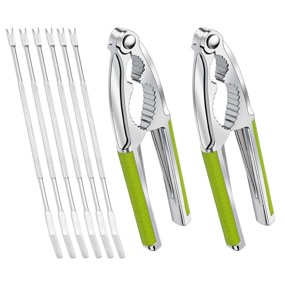 Anglekai Nut Crackers, 8Pcs Multi-Purpose 5.9 x 1.65 x 0.45inch, Green
