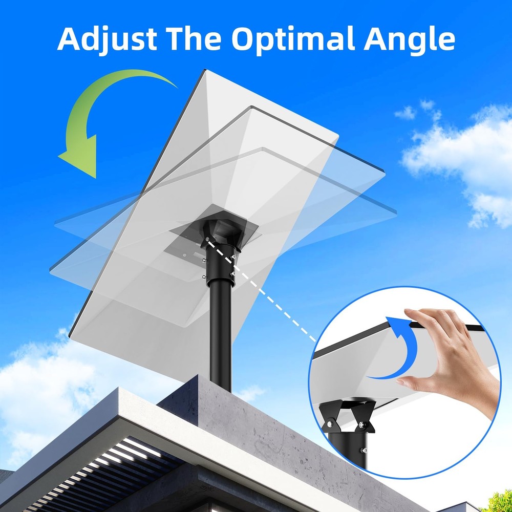 Bloazzup Starlink Pole Adapter, Adjustable Angle Pipe Black