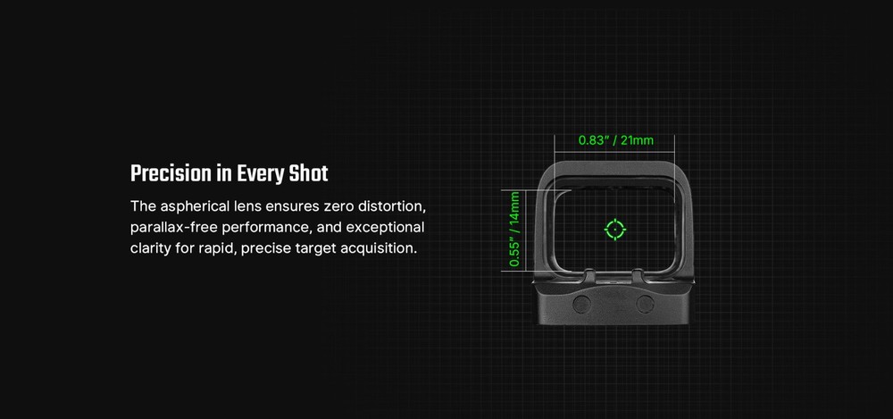 Osight SE 2 MOA Dot Sight with 32 MOA Circle with Enclosed Optic