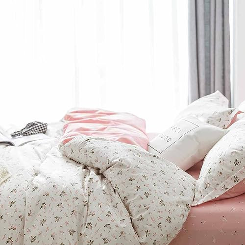 Floral Size Comforter Set, Pink White Queen Pink White Floral Comforter Set