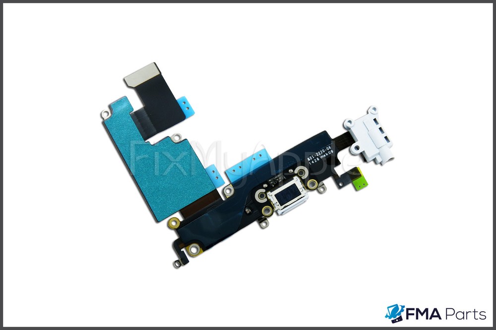 iPhone 6 PLUS OEM Dock Connector Port Microphone White Flex Cable Replacement