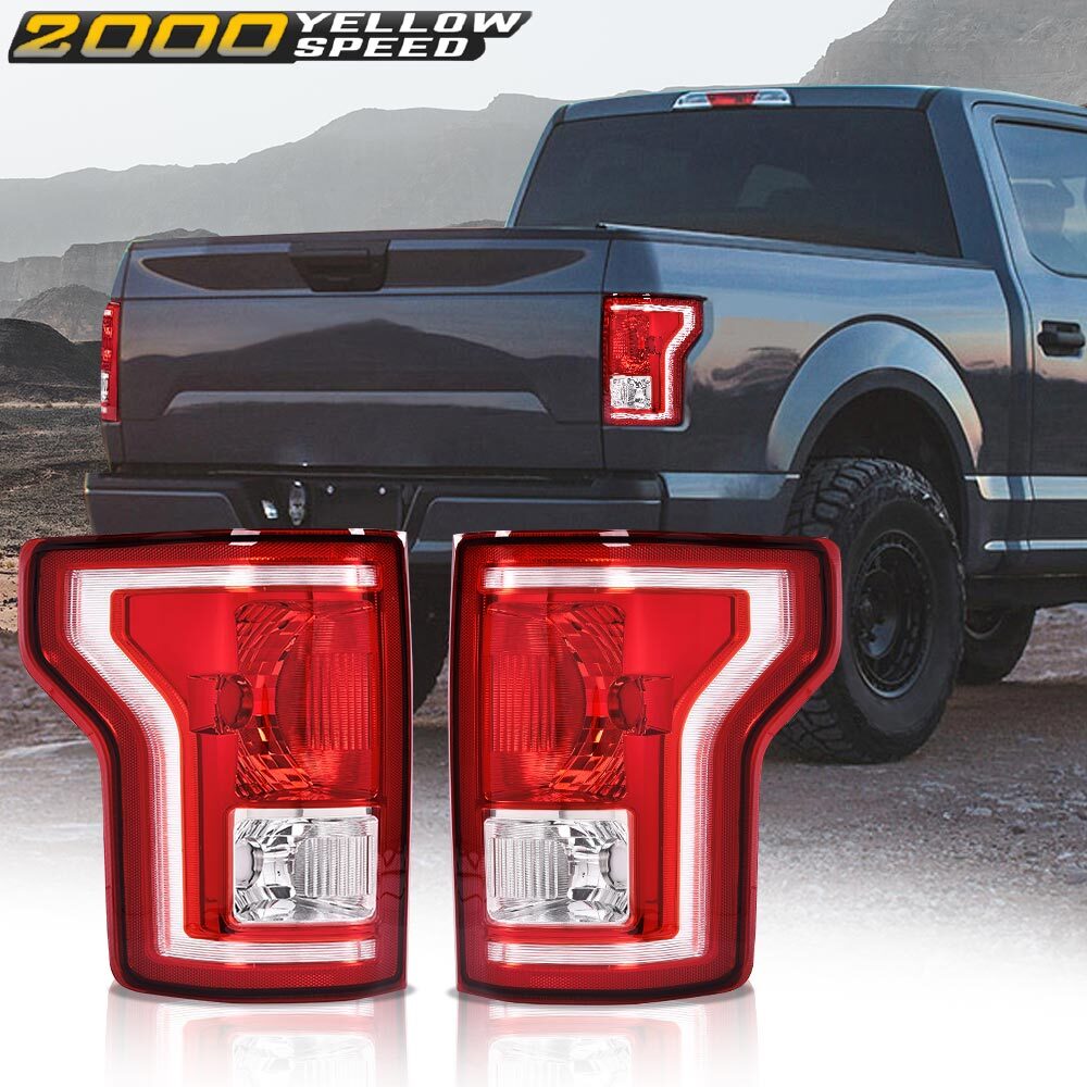 Tail Lights Fit For 2015 2016 2017 Ford F-150 Pickup Halogen Rear LH And RH Lamp