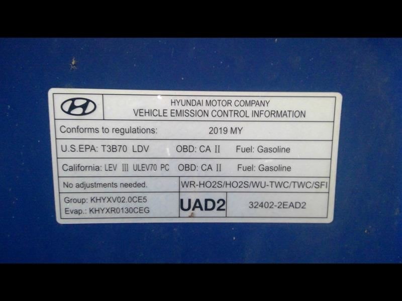 Lh Driver Side 2019 Elantra Camera/Projector Sku#3536953