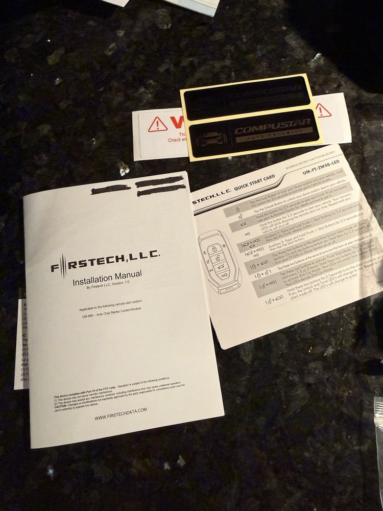 Compustar CS4900-S 4-Button 2-Way, 3000' Remote Start System Blade Not Included