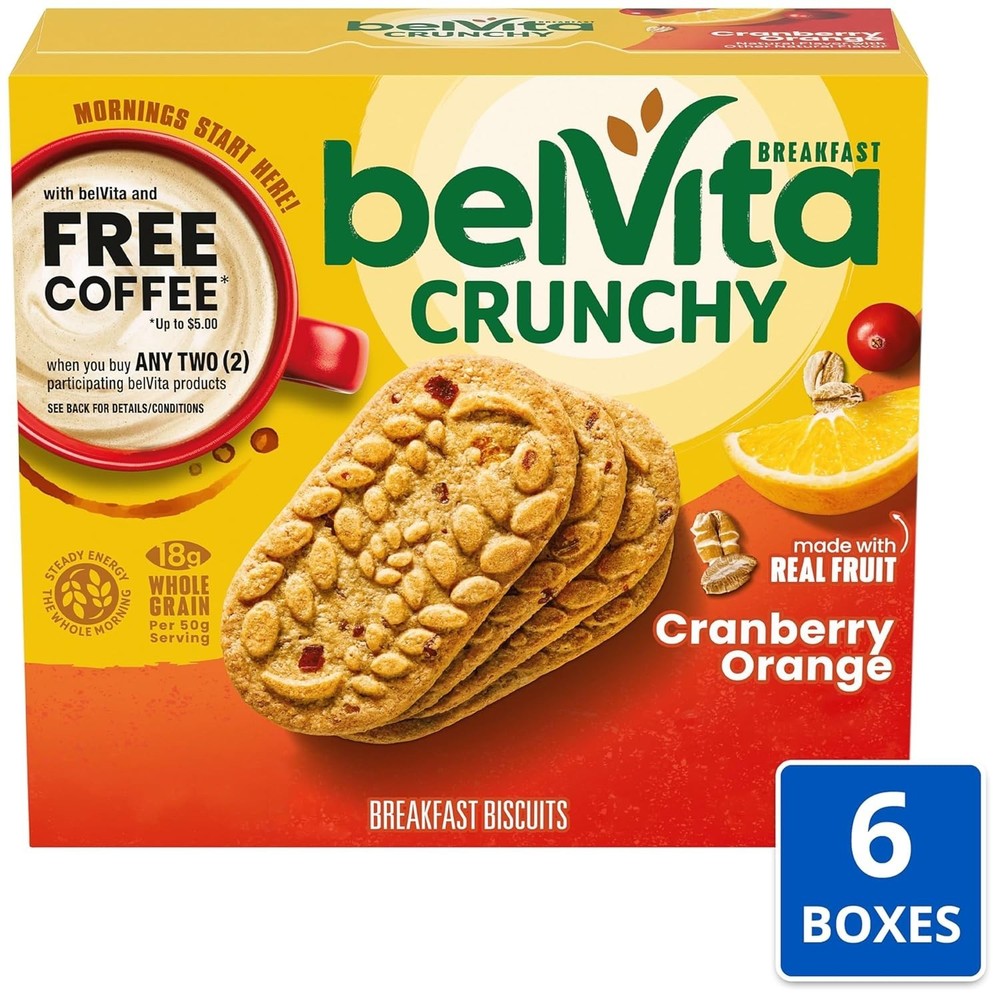 Breakfast Bars Biscuits, Cranberry Orange, 30 Total Packs, 6 Boxes 4 Biscuits...