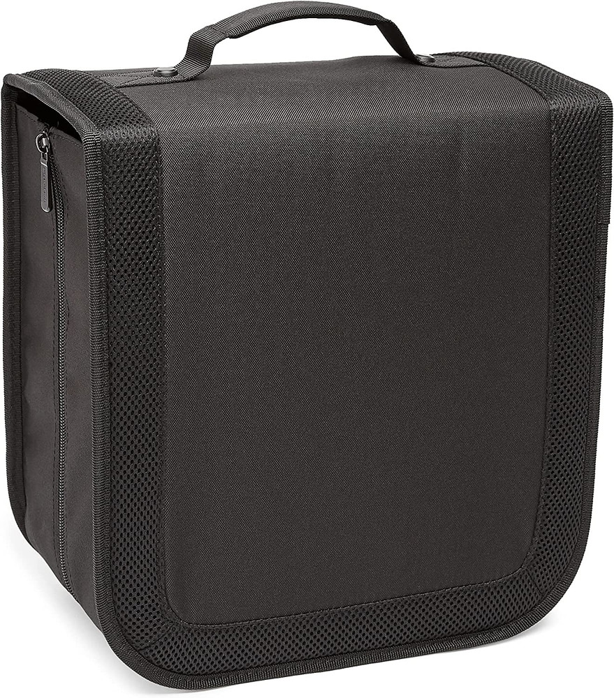 Polyester CD/DVD Portable Storage Binder, 400-Capacity, Black
