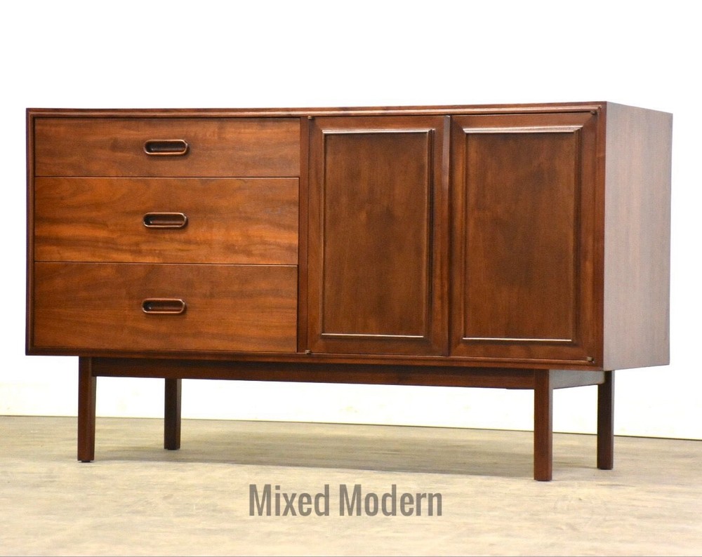 Refinished 52” Walnut Credenza by Founders