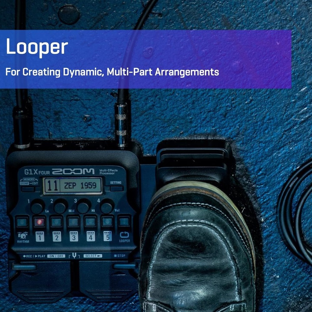 Battery-Powered Multi-Effects Processor with 70+ Sounds and Expression Pedal