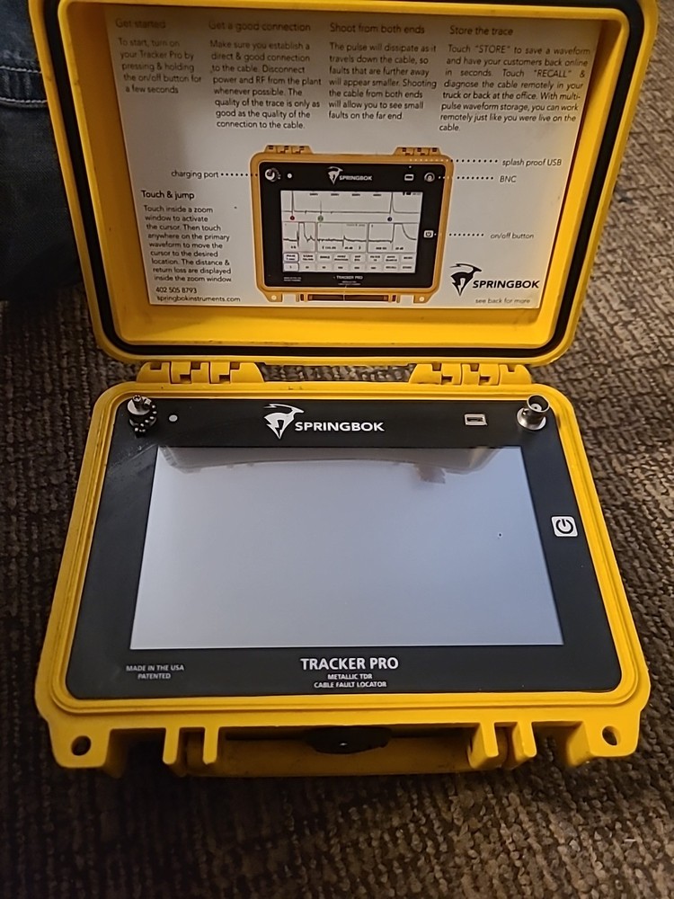 Springbok Tracker Pro Time Domain Reflectometer CFL TDR CATV TDR